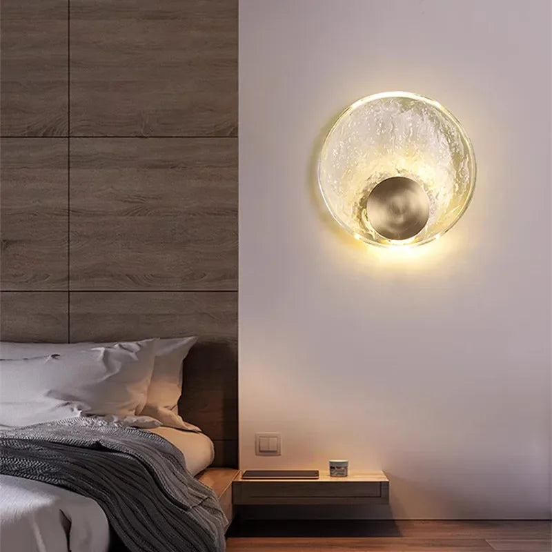 CrystalRing - Elegante lámpara de anillo LED con detalles de vidrio – Diseño moderno