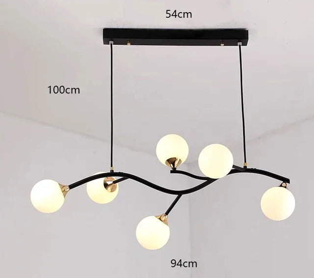 NordicEmbrace - Hanglamp met Glazen Bollen voor Woonkamer & Eetkamer