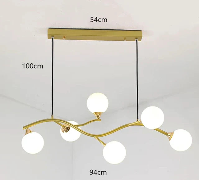 NordicEmbrace - Hanglamp met Glazen Bollen voor Woonkamer & Eetkamer
