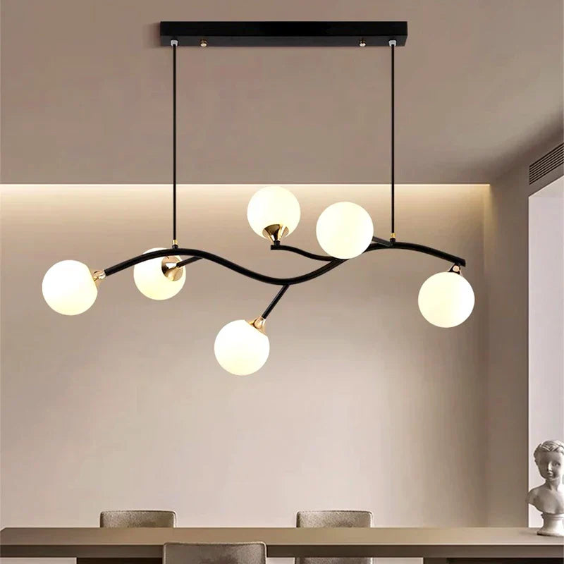 NordicEmbrace - Hanglamp met Glazen Bollen voor Woonkamer & Eetkamer