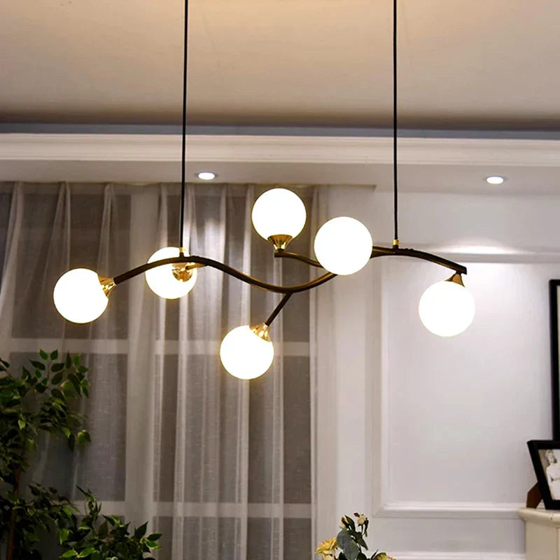 NordicEmbrace - Hanglamp met Glazen Bollen voor Woonkamer & Eetkamer