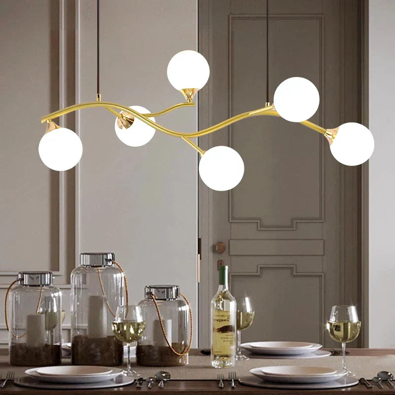 NordicEmbrace - Hanglamp met Glazen Bollen voor Woonkamer & Eetkamer
