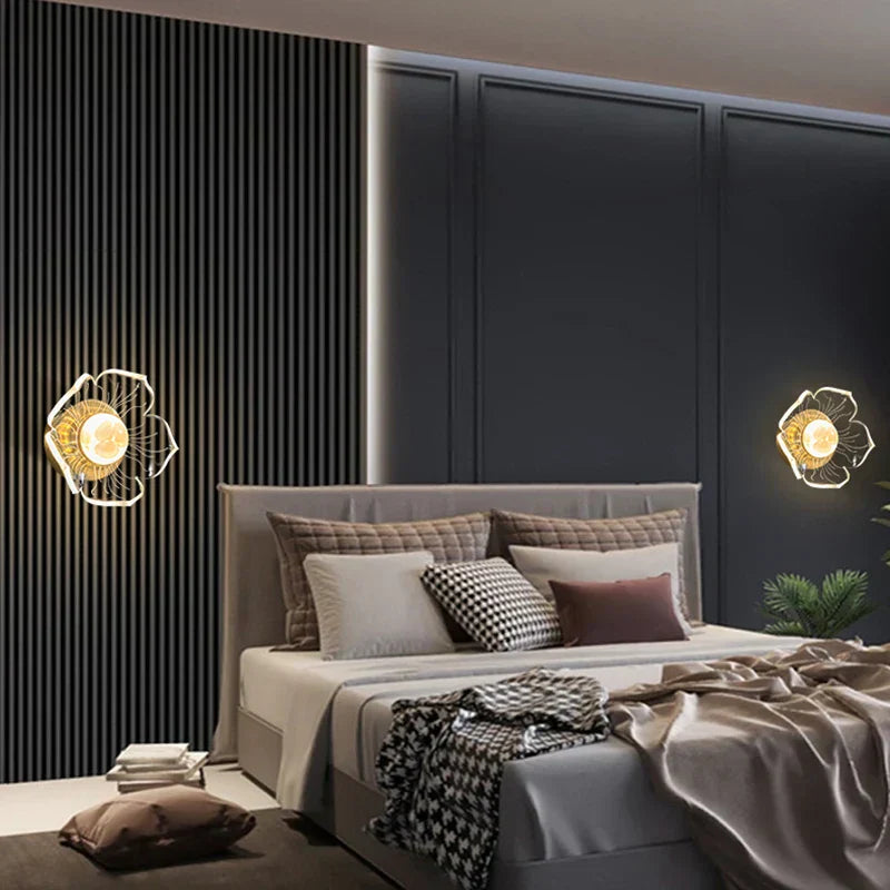 BloomGlow – Bloemvormige LED Wandlamp voor Slaapkamer & Woonkamer