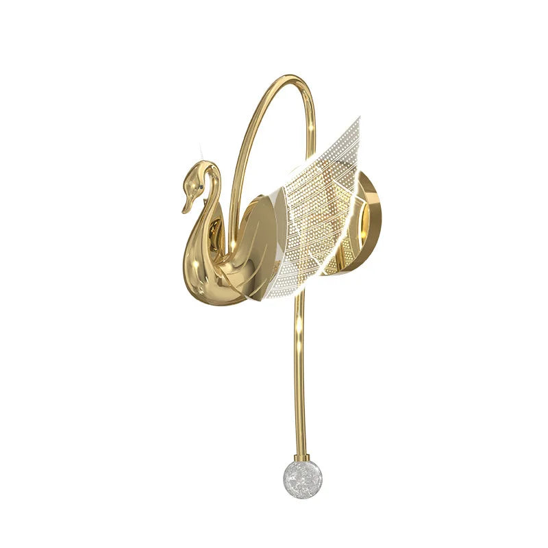 SereneSwan – Elegante Sierlijke Wandlamp voor Luxe Interieurs
