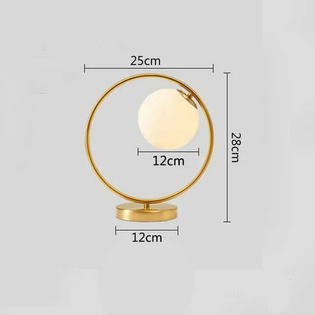 LumeSphere – Dimbare LED Tafellamp met Glazen Bol voor Woonkamer & Slaapkamer