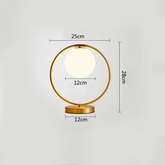 LumeSphere – Dimbare LED Tafellamp met Glazen Bol voor Woonkamer & Slaapkamer
