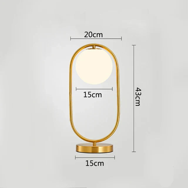 LumeSphere – Dimbare LED Tafellamp met Glazen Bol voor Woonkamer & Slaapkamer