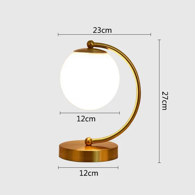 LumeSphere – Dimbare LED Tafellamp met Glazen Bol voor Woonkamer & Slaapkamer