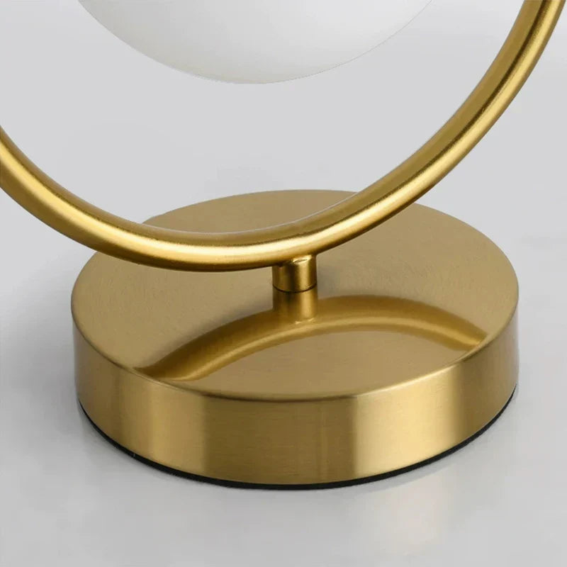 LumeSphere – Dimbare LED Tafellamp met Glazen Bol voor Woonkamer & Slaapkamer