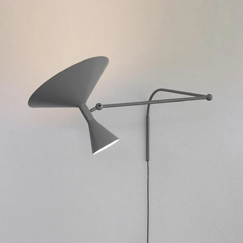 LumiFlex - Lámpara de Pared Nórdica de Columpio – Lámpara de Lectura LED Ajustable para Espacios de Vivienda y Trabajo