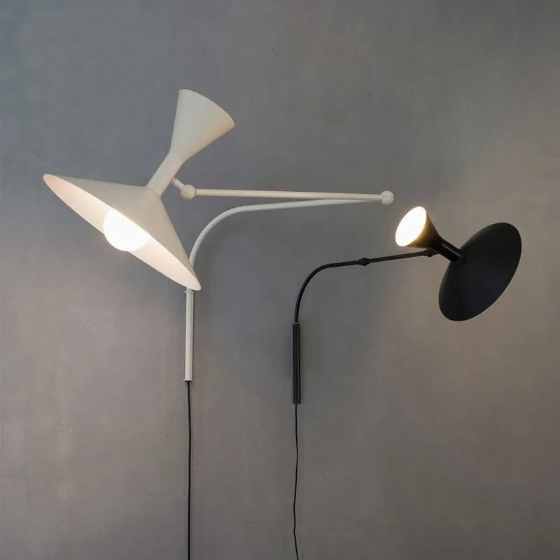 LumiFlex - Lámpara de Pared Nórdica de Columpio – Lámpara de Lectura LED Ajustable para Espacios de Vivienda y Trabajo