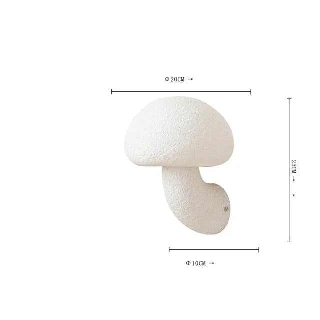 NordicBloom - White Mushroom Wall Lamp | Scandinavian Design