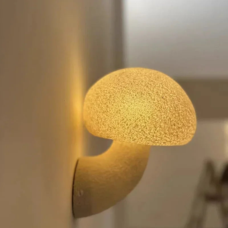 NordicBloom - White Mushroom Wall Lamp | Scandinavian Design