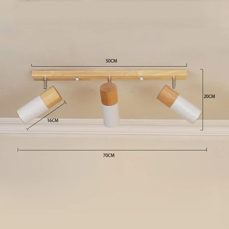 NordicBeam - Lámpara de techo escandinava de madera