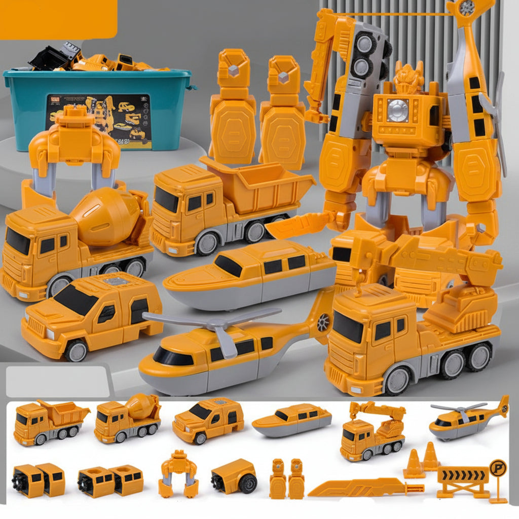 Magnetisch Bouwspeelgoed 2in1 Transformeerbaar Voertuig Robot