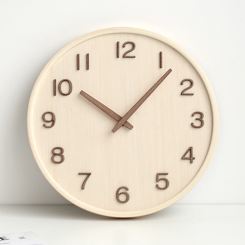 Natural Elegance - Round Wooden Wall Clock