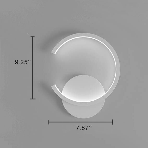 Lámpara de pared LED redonda minimalista con brazo, 1 luz