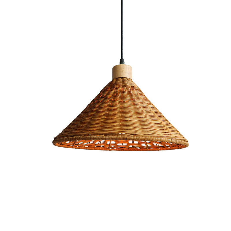 Rustic Wicker Hanging Lamp for Kitchen or Living Room