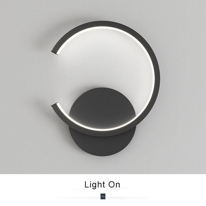 Lámpara de pared LED redonda minimalista con brazo, 1 luz