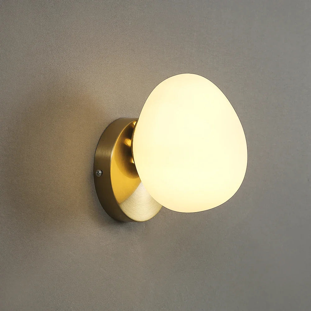 NordicPure - Lámpara de pared de vidrio con forma de cáscara de huevo