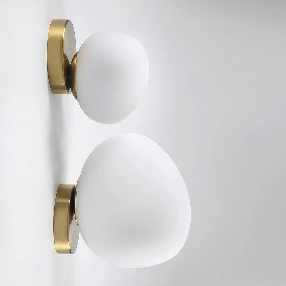 NordicPure - Lámpara de pared de vidrio con forma de cáscara de huevo