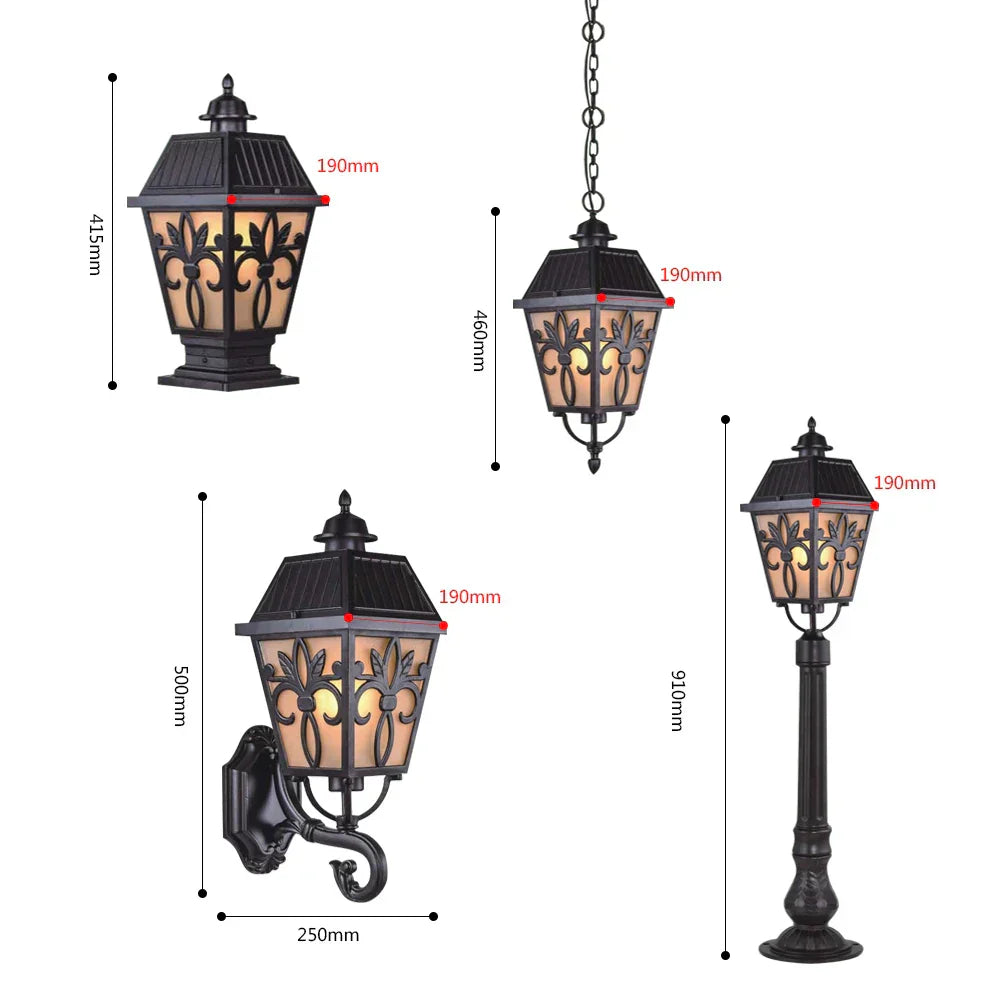 LumiLantern - Vintage Outdoor Lantern in Retro Design – Weatherproof Garden and Driveway Lighting, Energy Efficient & Decorative
