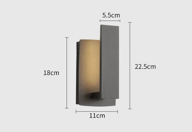 LumiEdge – Minimalist Waterproof LED Outdoor Wall Lamp for Modern Patios & Gardens