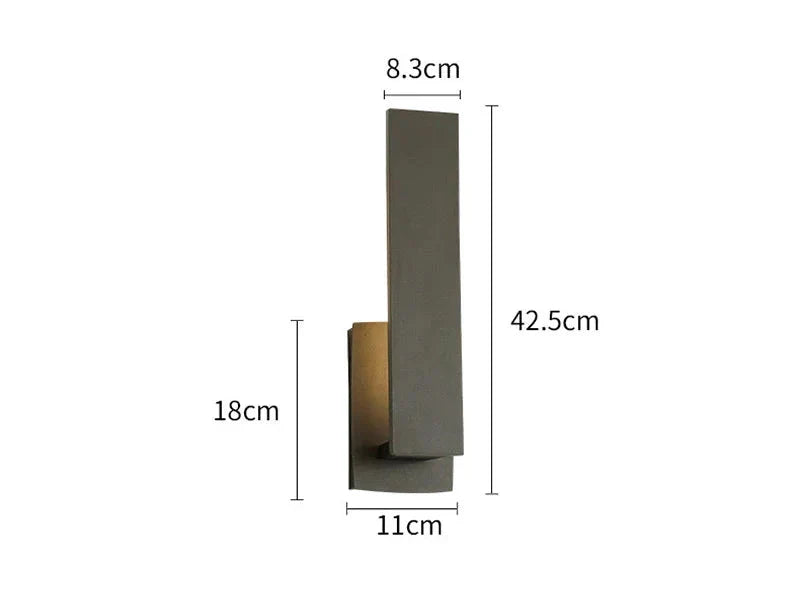 LumiEdge – Minimalist Waterproof LED Outdoor Wall Lamp for Modern Patios & Gardens