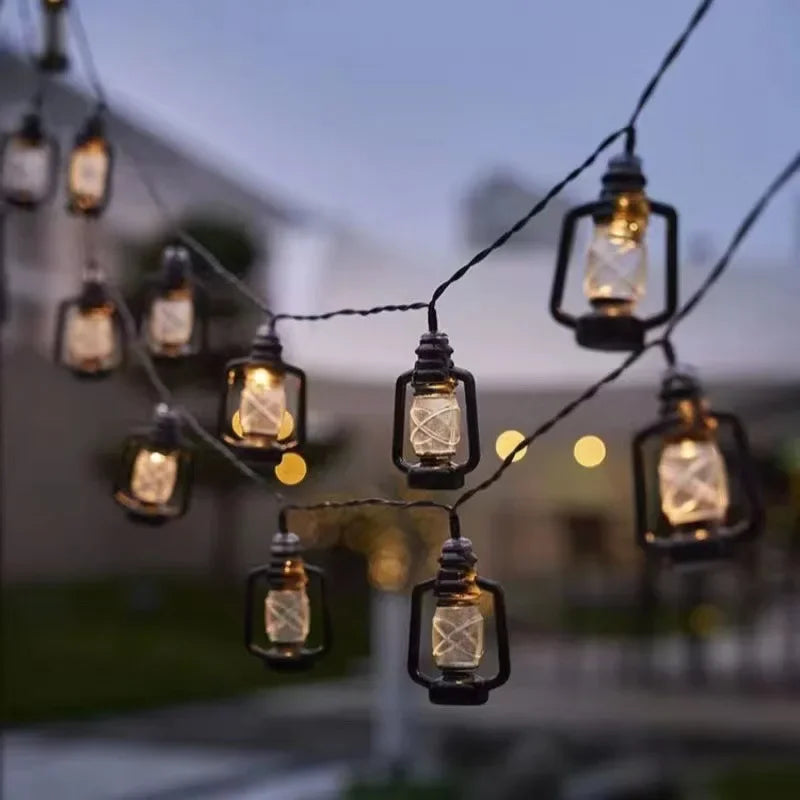 SolarGlow - LED Light String with Flame Effect – Atmospheric Outdoor Lighting for Garden & Terrace