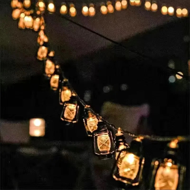 SolarGlow - LED Light String with Flame Effect – Atmospheric Outdoor Lighting for Garden & Terrace