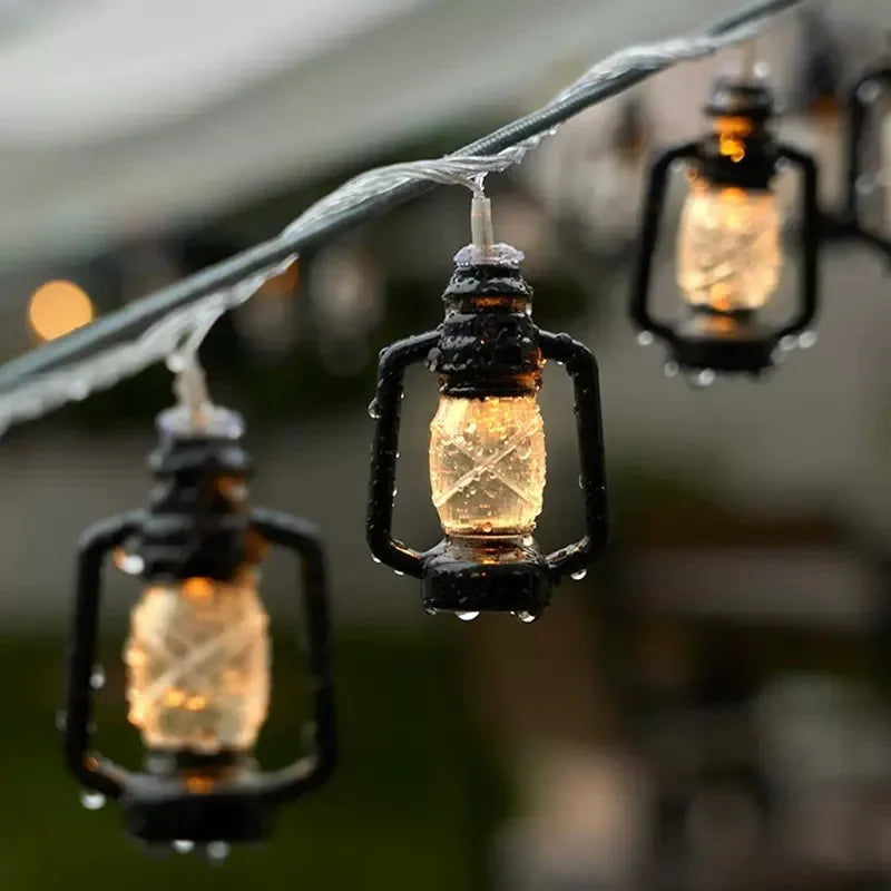 SolarGlow - LED Light String with Flame Effect – Atmospheric Outdoor Lighting for Garden & Terrace