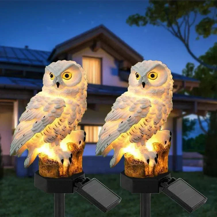 SolarOwl - Lampada da Giardino LED a Energia Solare con Design Gufo – Illuminazione Esterna Decorativa