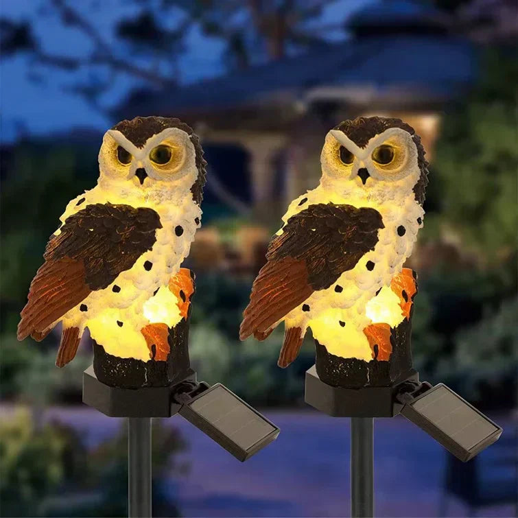 SolarOwl - LED Garden Lamp on Solar Energy with Owl Design – Decorative Outdoor Lighting