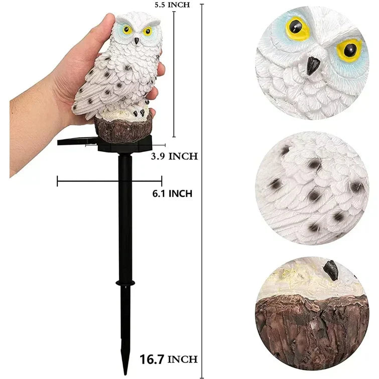 SolarOwl - LED Garden Lamp on Solar Energy with Owl Design – Decorative Outdoor Lighting