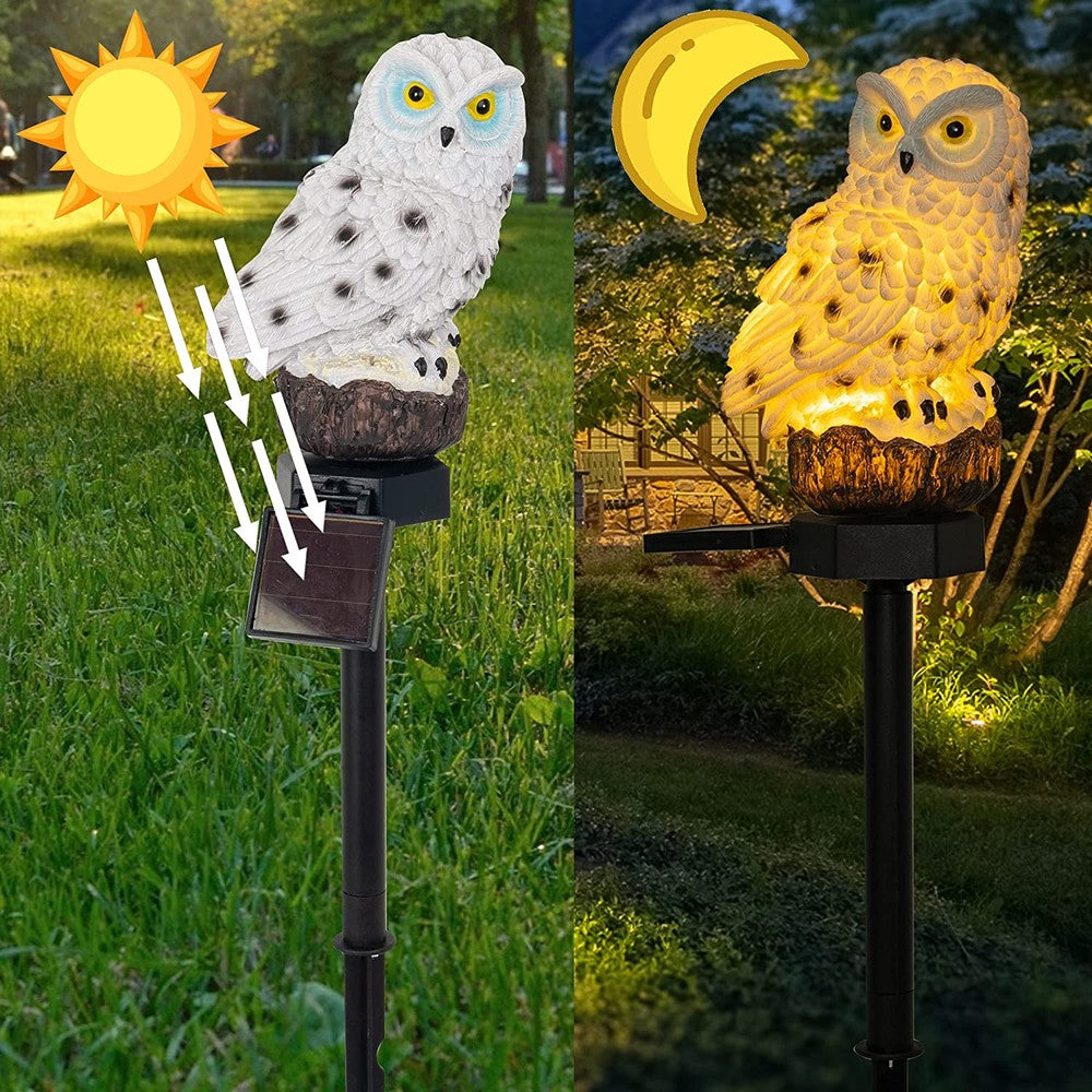 SolarOwl - LED Garden Lamp on Solar Energy with Owl Design – Decorative Outdoor Lighting