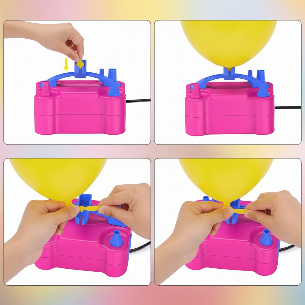 Ballonnenpomp Elektrisch Dubbelmonds Snelle Feestdecoratie
