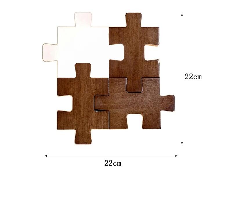 PuzzleGlow - Houten Puzzel Wandlamp LED – Creatieve Kinderkamer- en Woonkamerlamp
