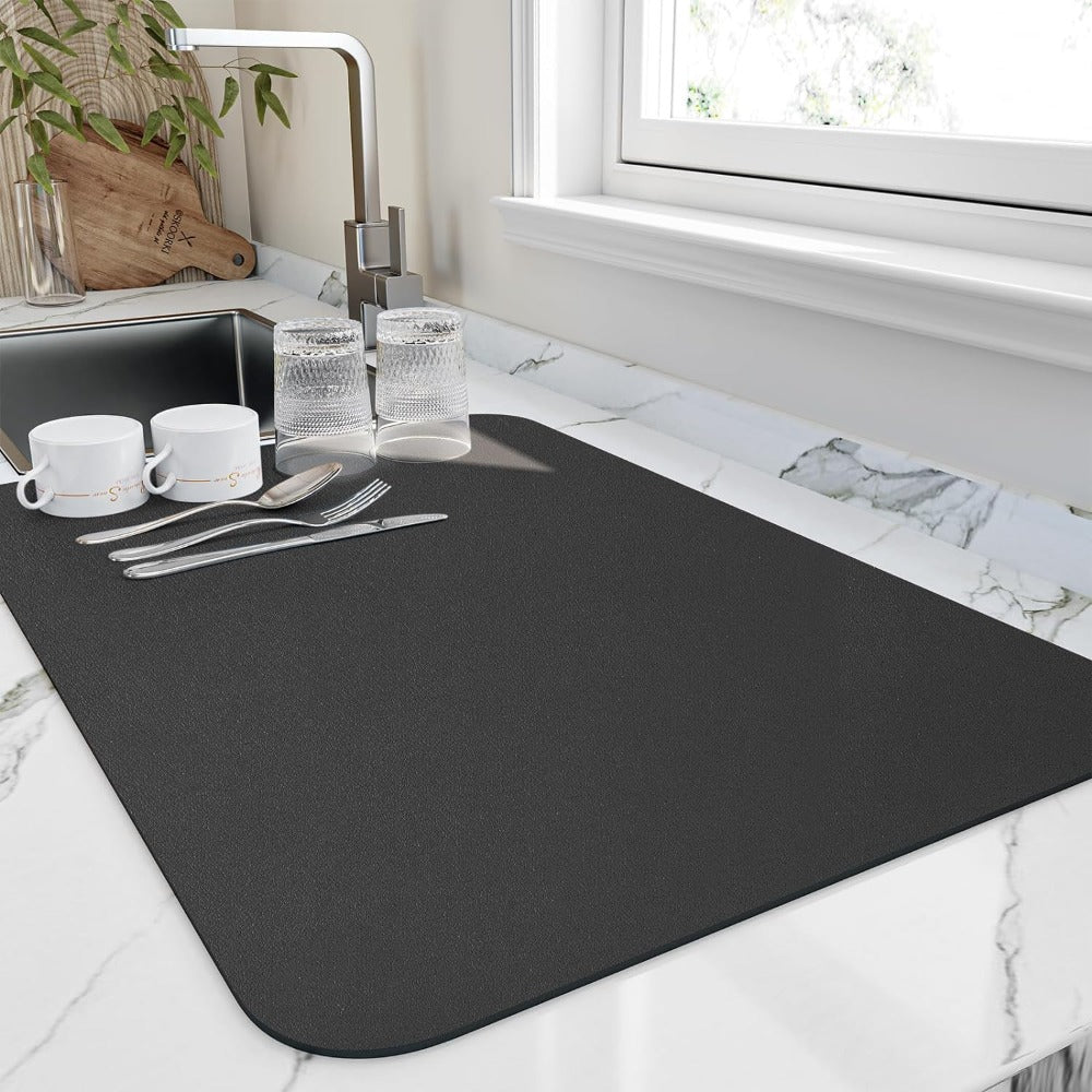 Quick-Drying Kitchen Drying Mat Highly Absorbent Diatomaceous Earth 0