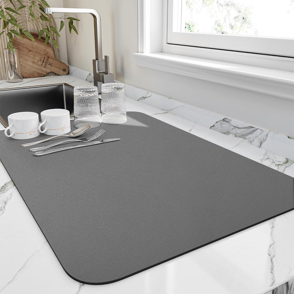 Quick-Drying Kitchen Drying Mat Highly Absorbent Diatomaceous Earth 1
