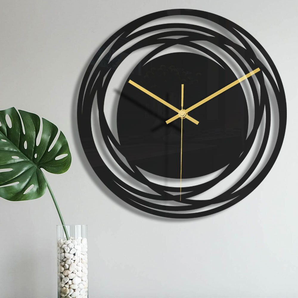 Reloj de pared moderno "Elegancia Negra"
