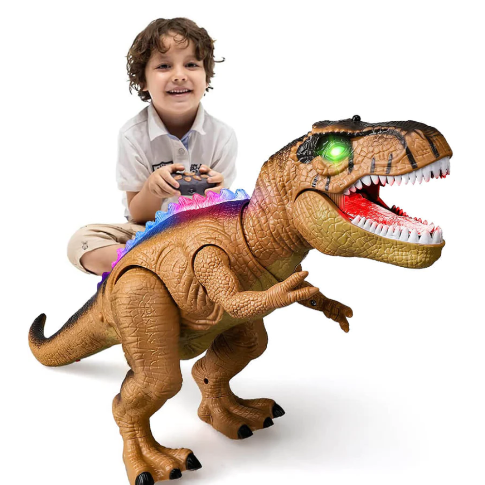 Remote Control Walking Dinosaur Toy with Roaring Sounds Lights 0