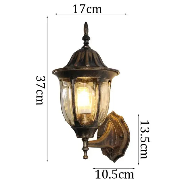 LumiRetro - Vintage Buiten Wandlamp – Tijdloze Retro Lantaarn voor Huis, Tuin en Terras