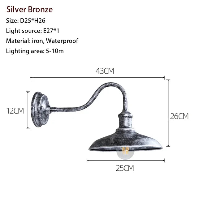 Luminoir Klassiek - Lampada da parete vintage impermeabile