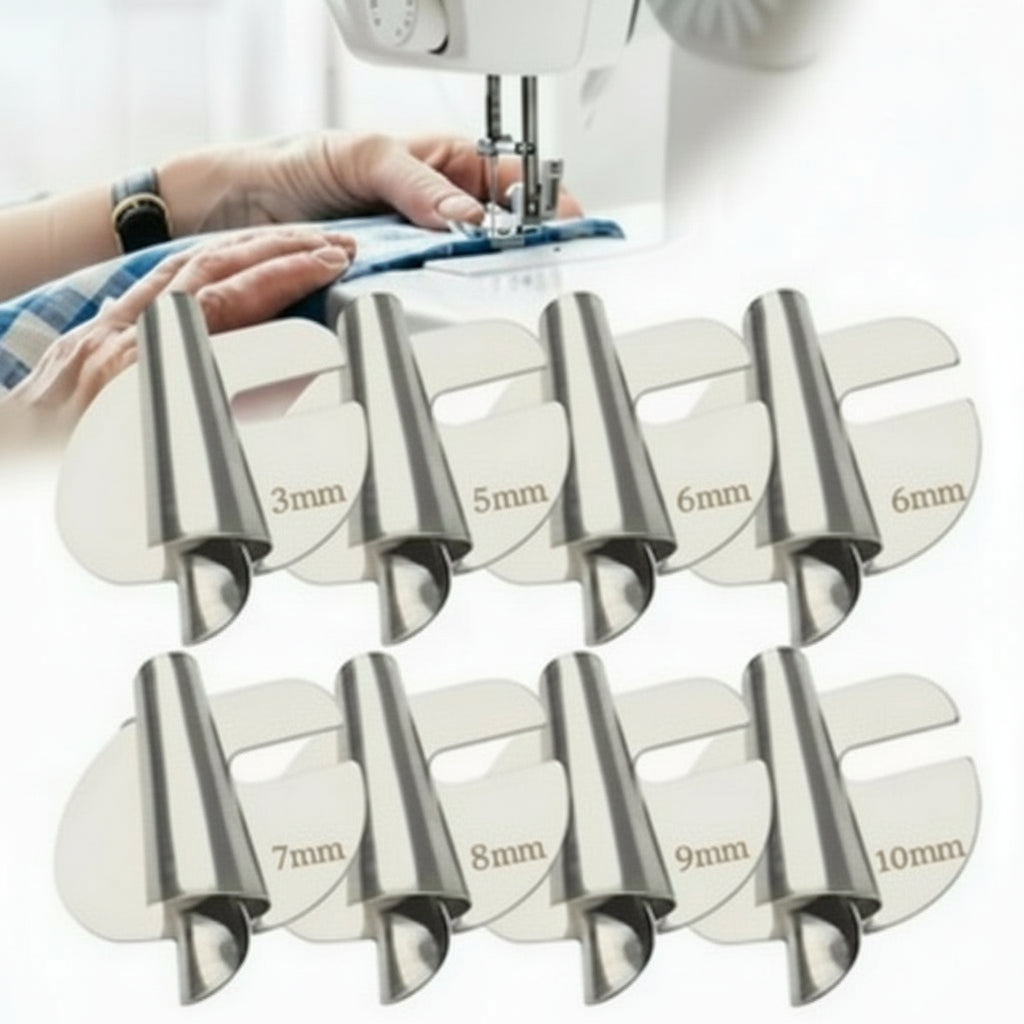 Rolled Hemmer Foot for Sewing Machines Stainless Steel 3mm to 10mm 0