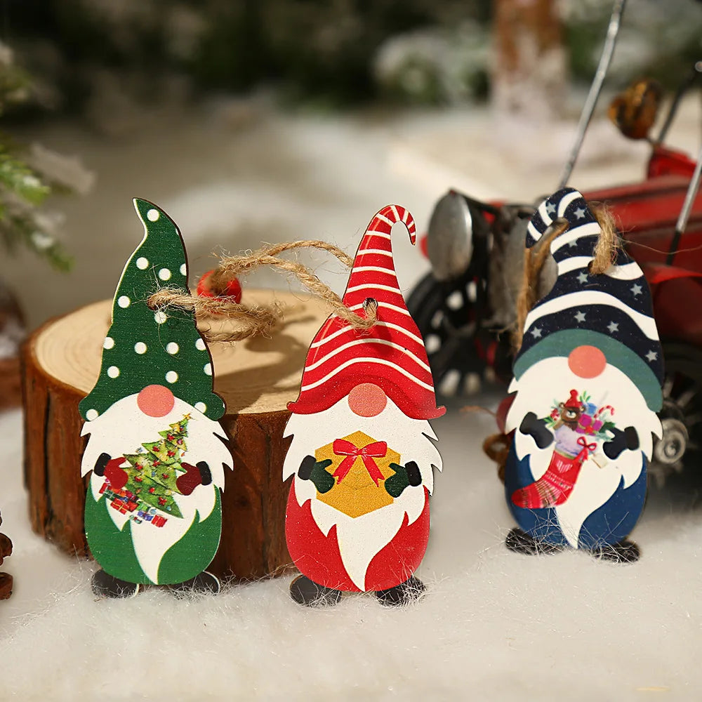 OrnamentGnomes – Houten Hangdecoraties voor Kerst