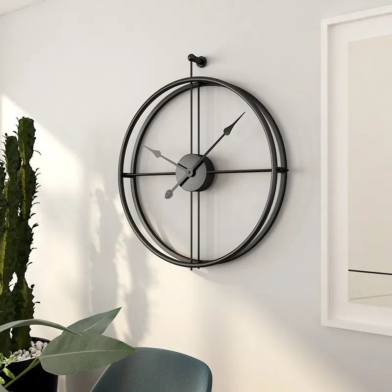 LuxeTijd - Reloj de Pared Silencioso 50/60cm para Interiores Modernos