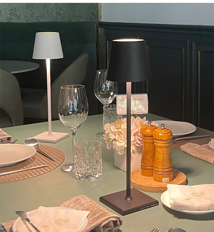 LumiGlow - Lámpara de mesa escandinava recargable inalámbrica de diseño