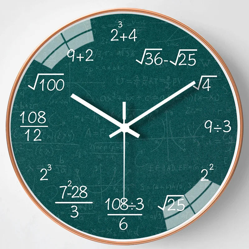 ChalkBoard - Mathematical Formulas Wall Clock for Stylish Decoration