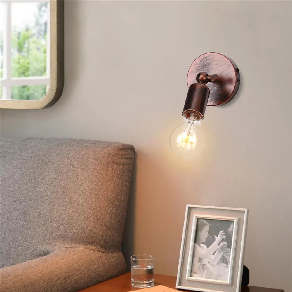 IndustrialBronce - Lámpara de Pared Retro Ajustable para Iluminación Ambiental