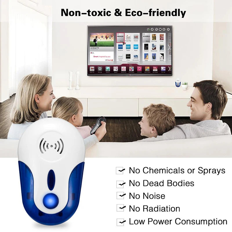 Repellente per parassiti Muggen Dispositivo elettrico antizanzare Antiratti Anticucaracha Contro gli insetti per uso interno